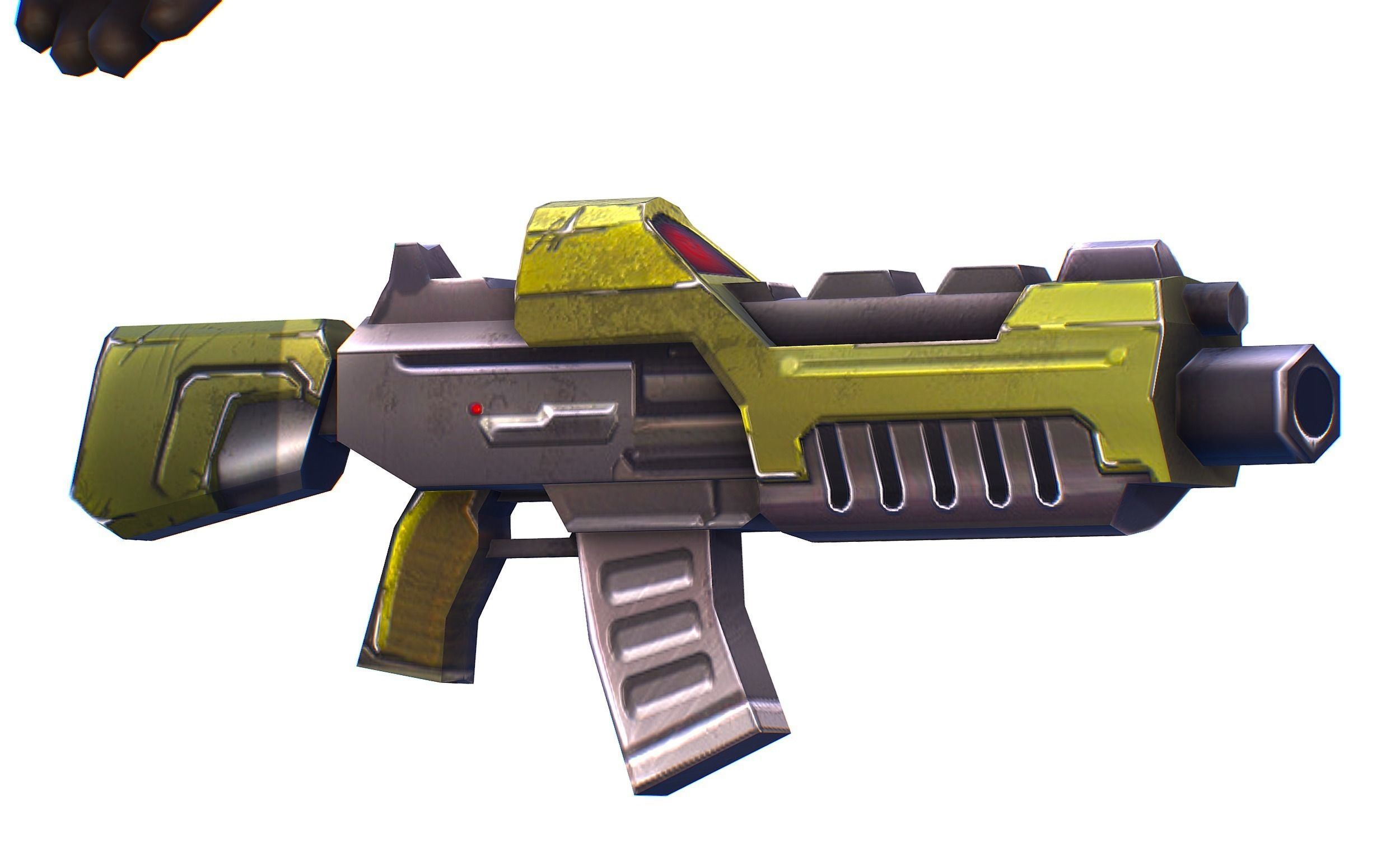 Sci-Fi Man Cyborg Drone Male Trooper Black Soldier Low-poly 3D model_8