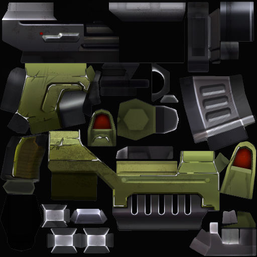 Sci-Fi Man Cyborg Drone Male Trooper Black Soldier Low-poly 3D model_19