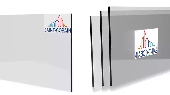 Saint-Gobain Company Pure Industrial Glass Low-poly 3D model