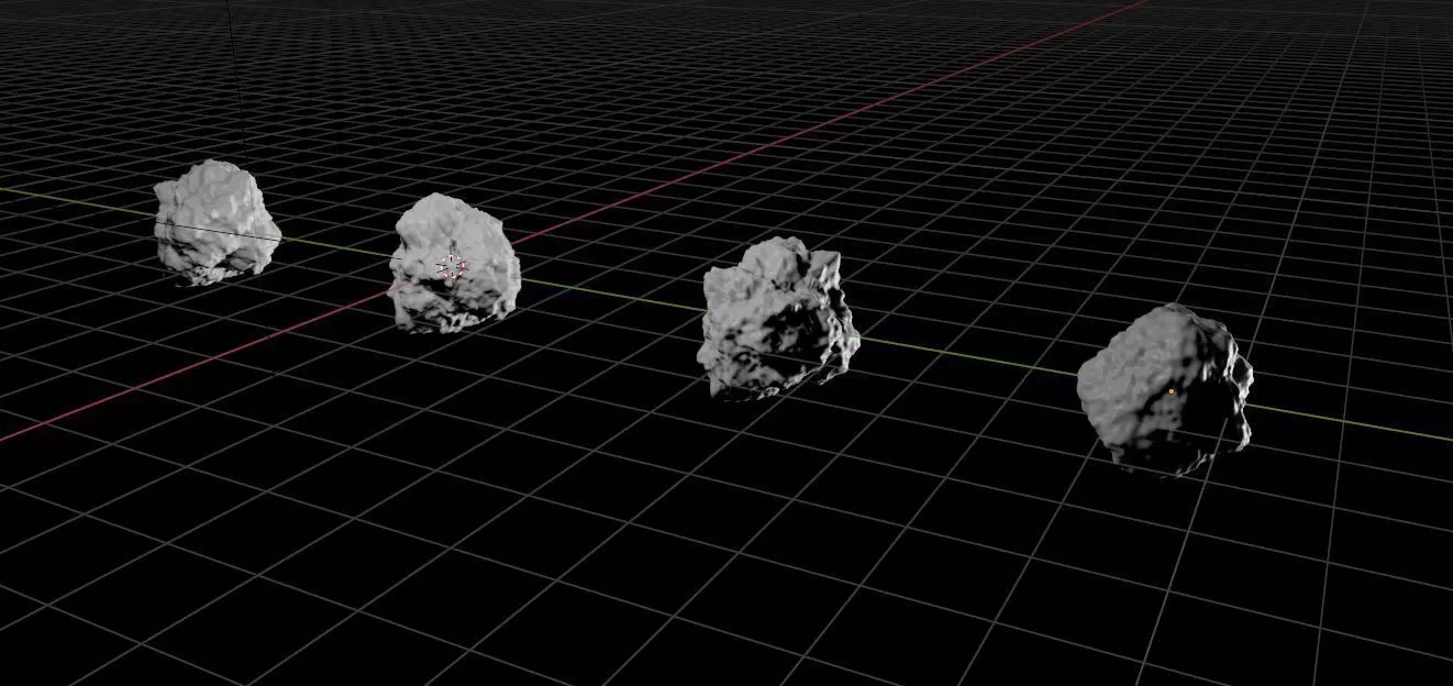 Asteroids meteorite Free low-poly 3D model