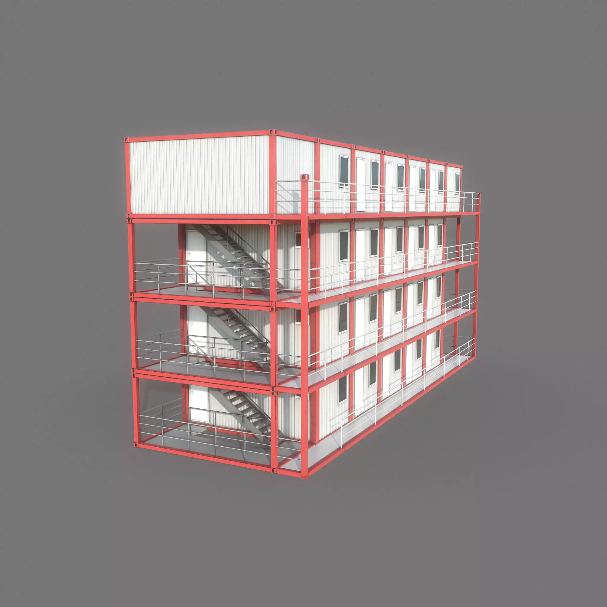 Container Building 3D model_0