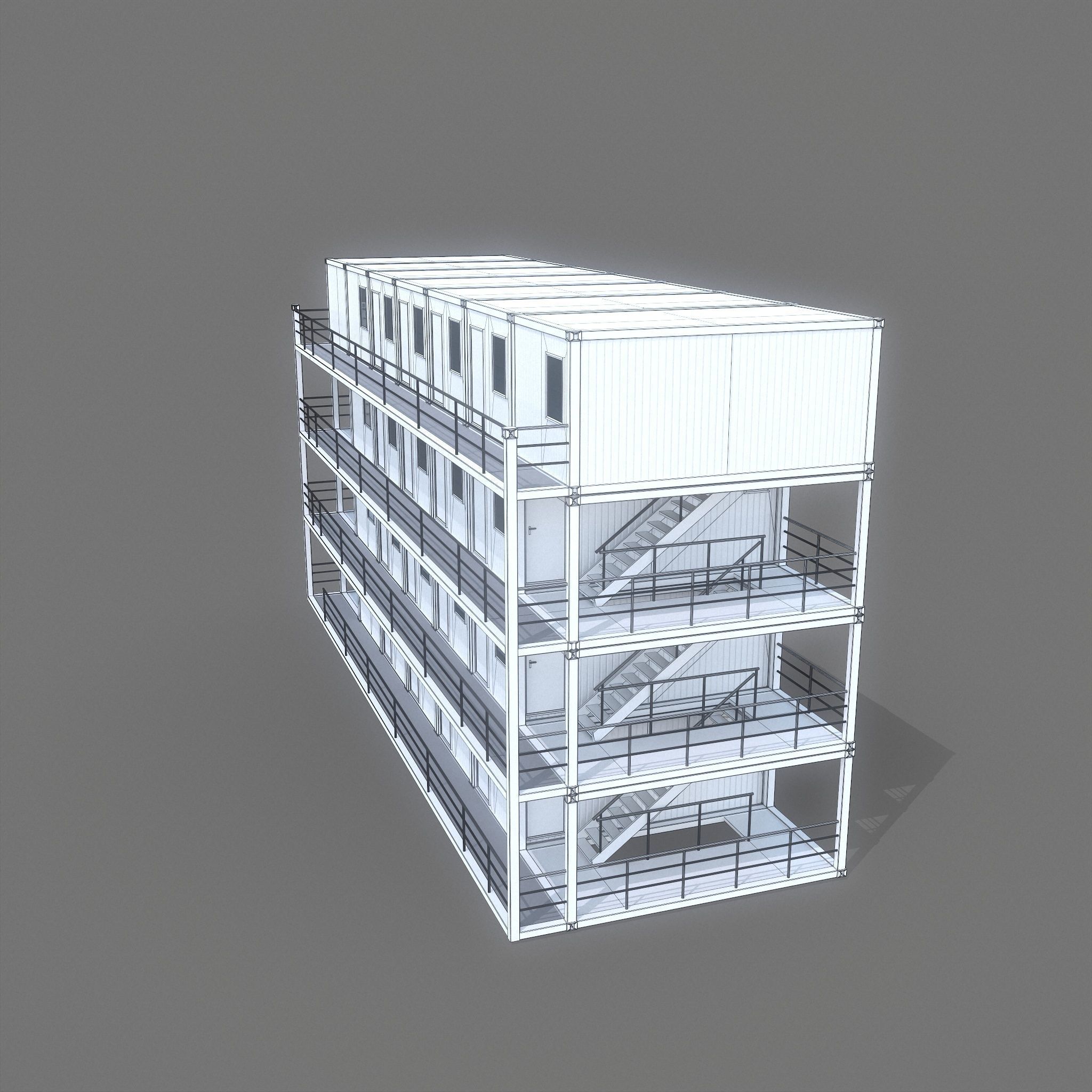 Container Building 3D model_9