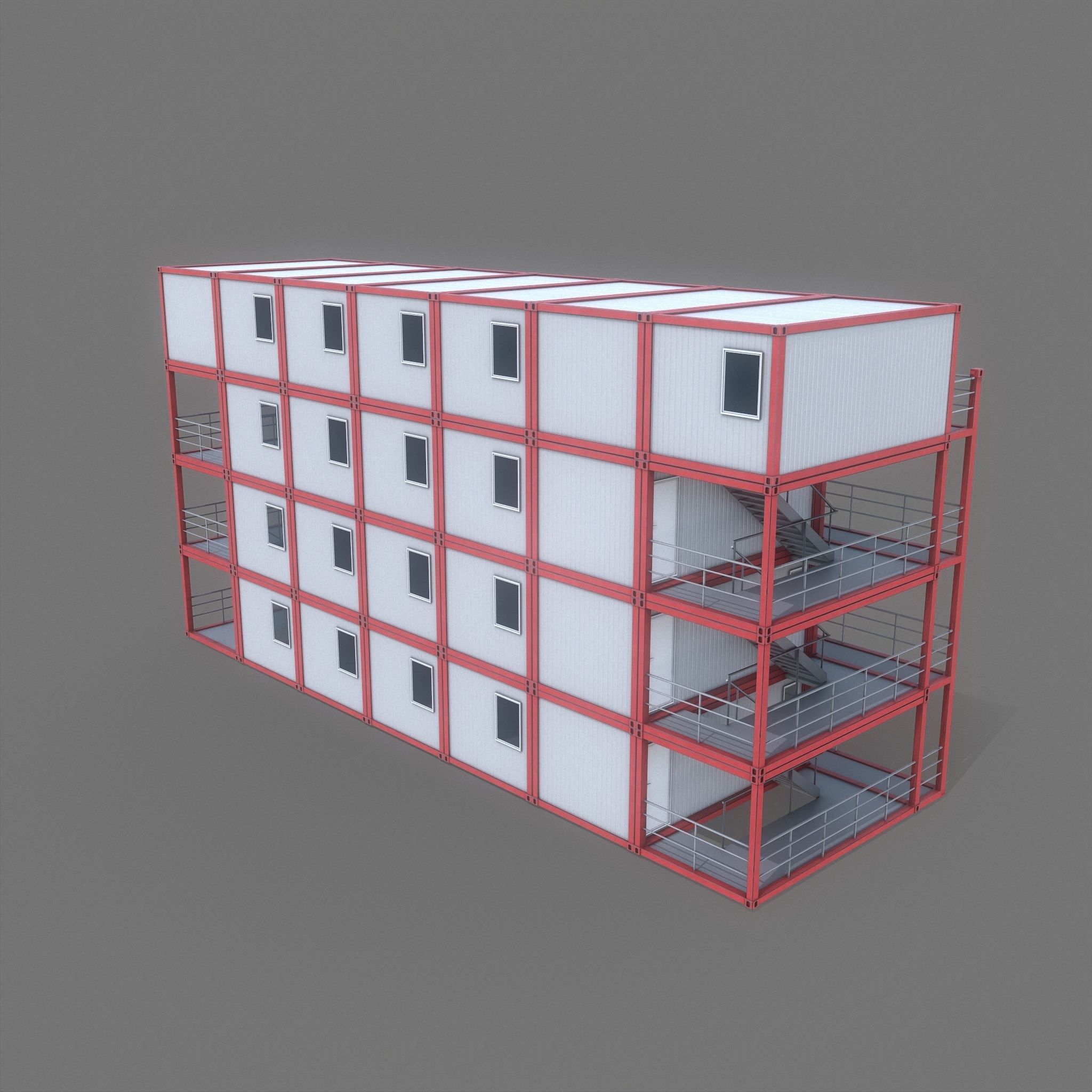 Container Building 3D model_4