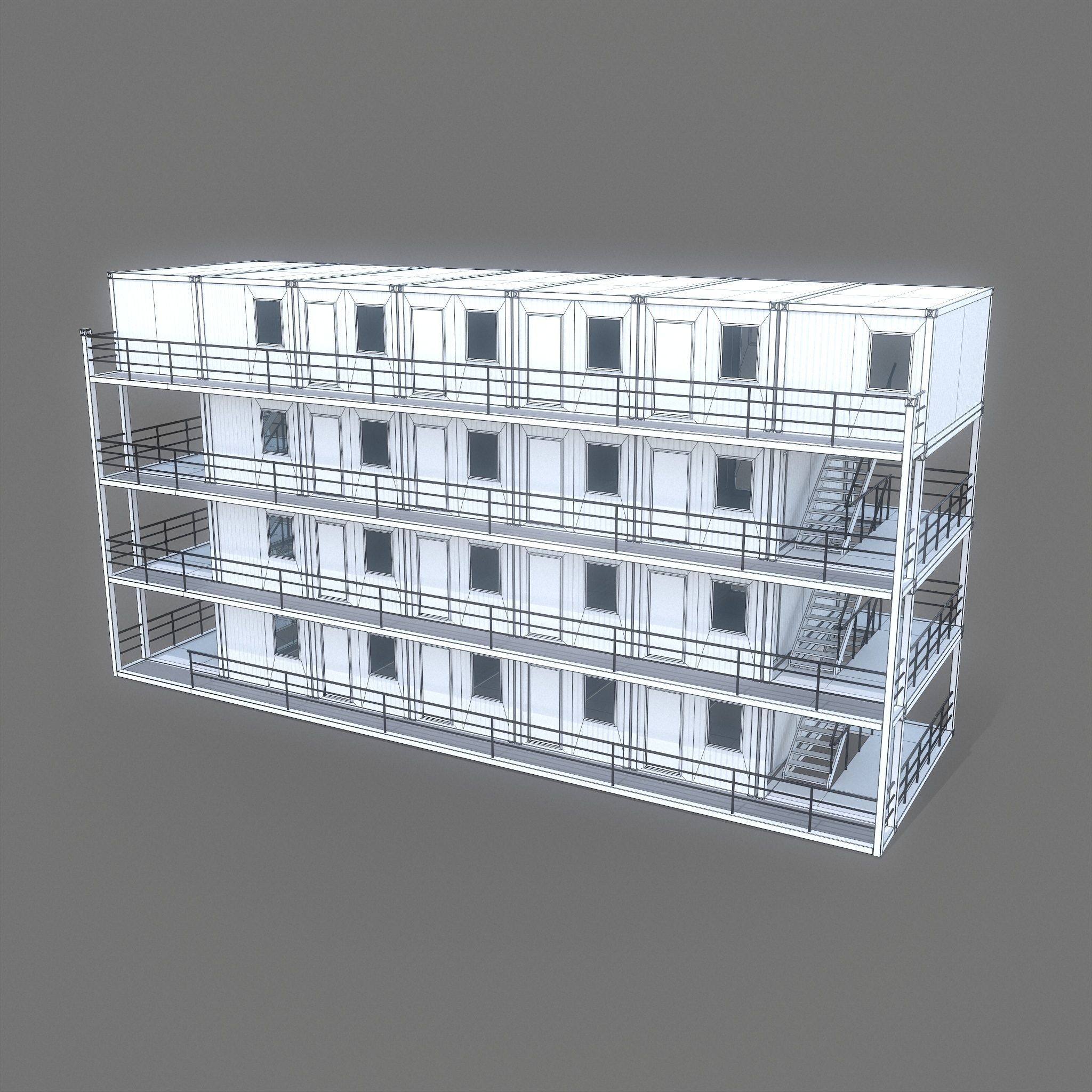 Container Building 3D model_7