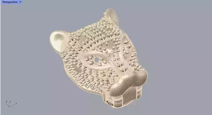 Panther head pendant gold diamand 