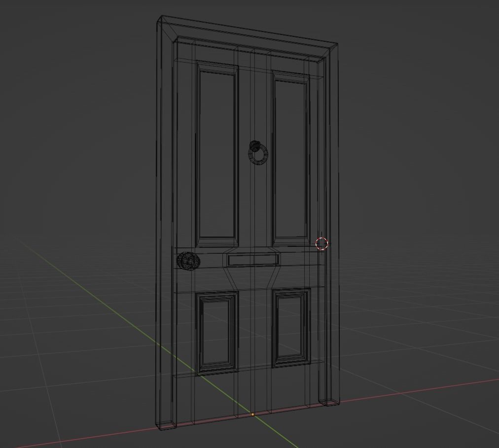 Pink Door Model Free 3D model_3