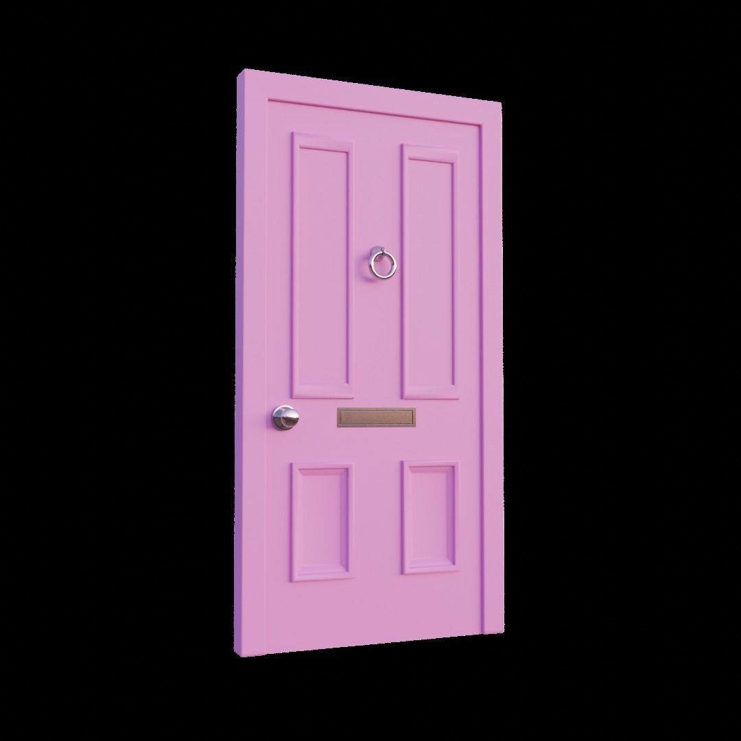 Pink Door Model Free 3D model_5