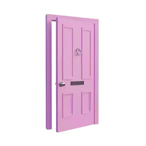 Pink Door Model Free 3D model