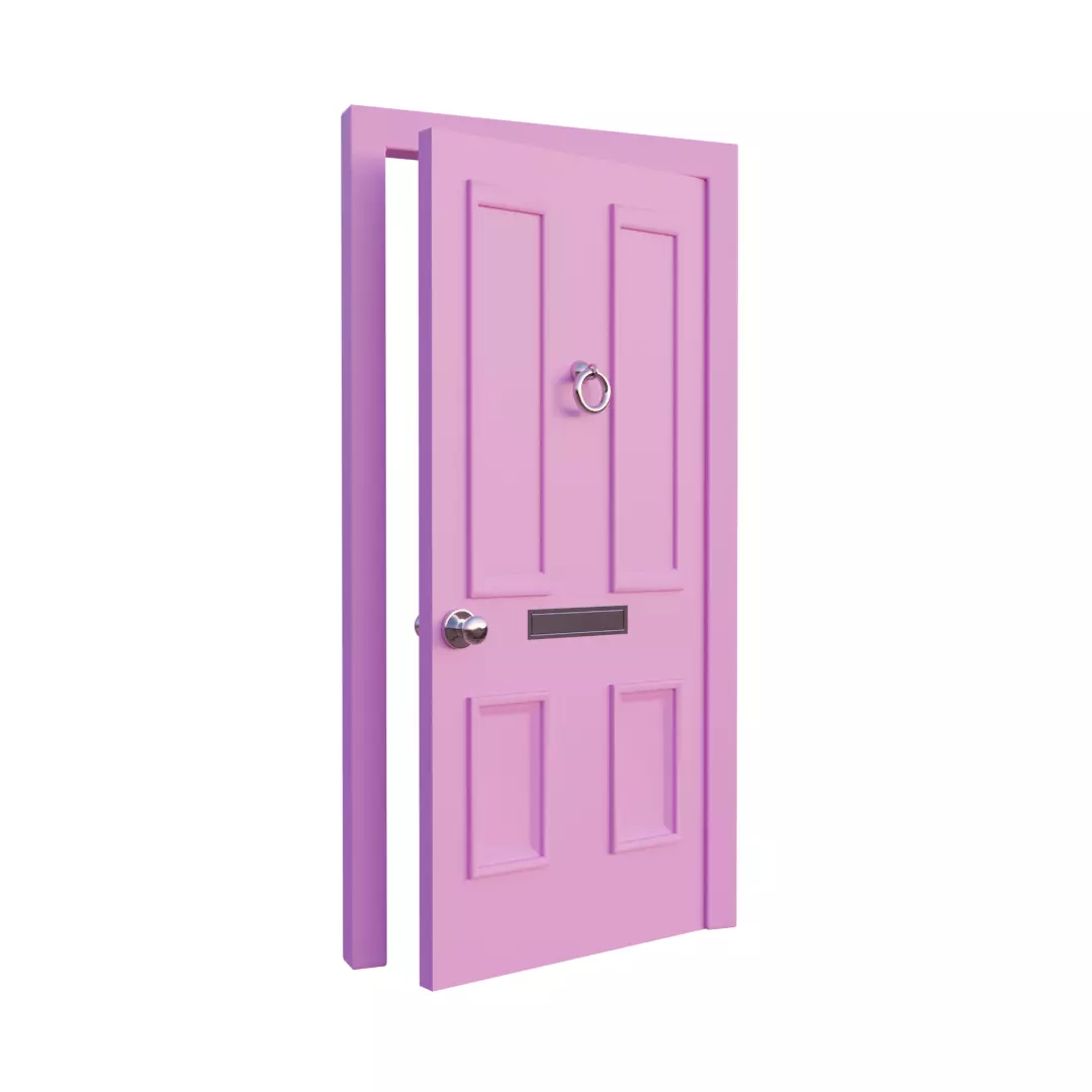 Pink Door Model Free 3D model_0