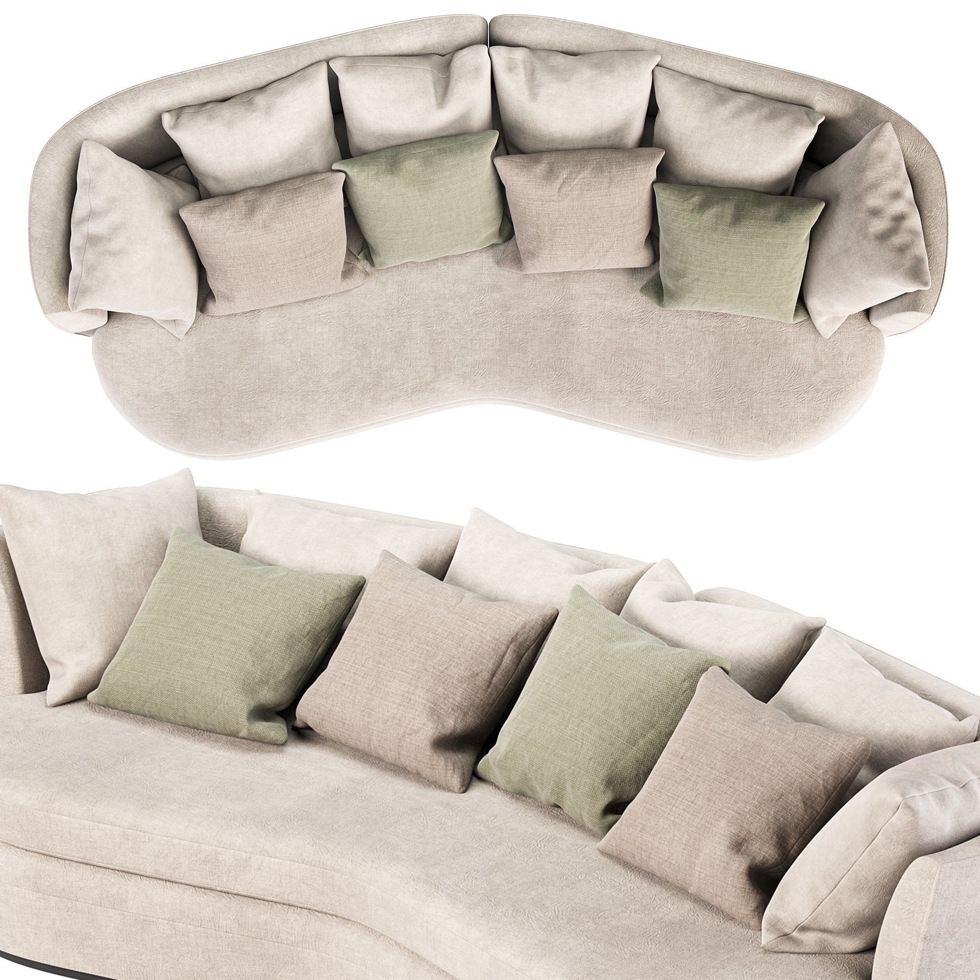 APOLLO MAXALTO SOFA Low-poly 3D model_3