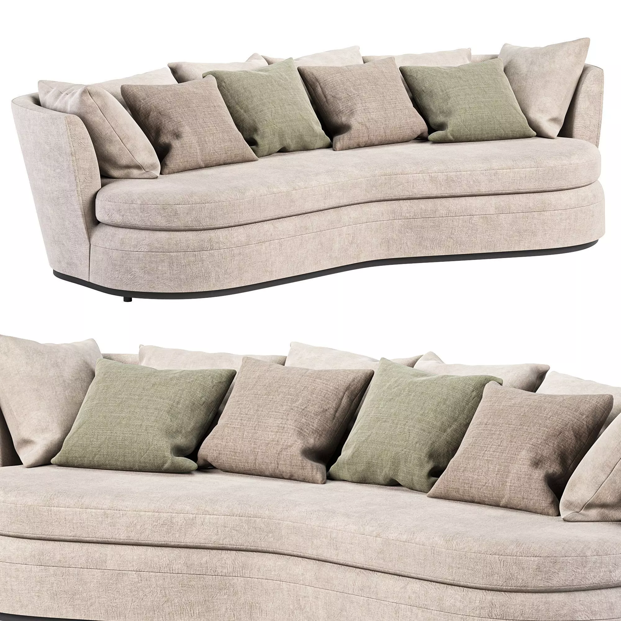 APOLLO MAXALTO SOFA Low-poly 3D model_0