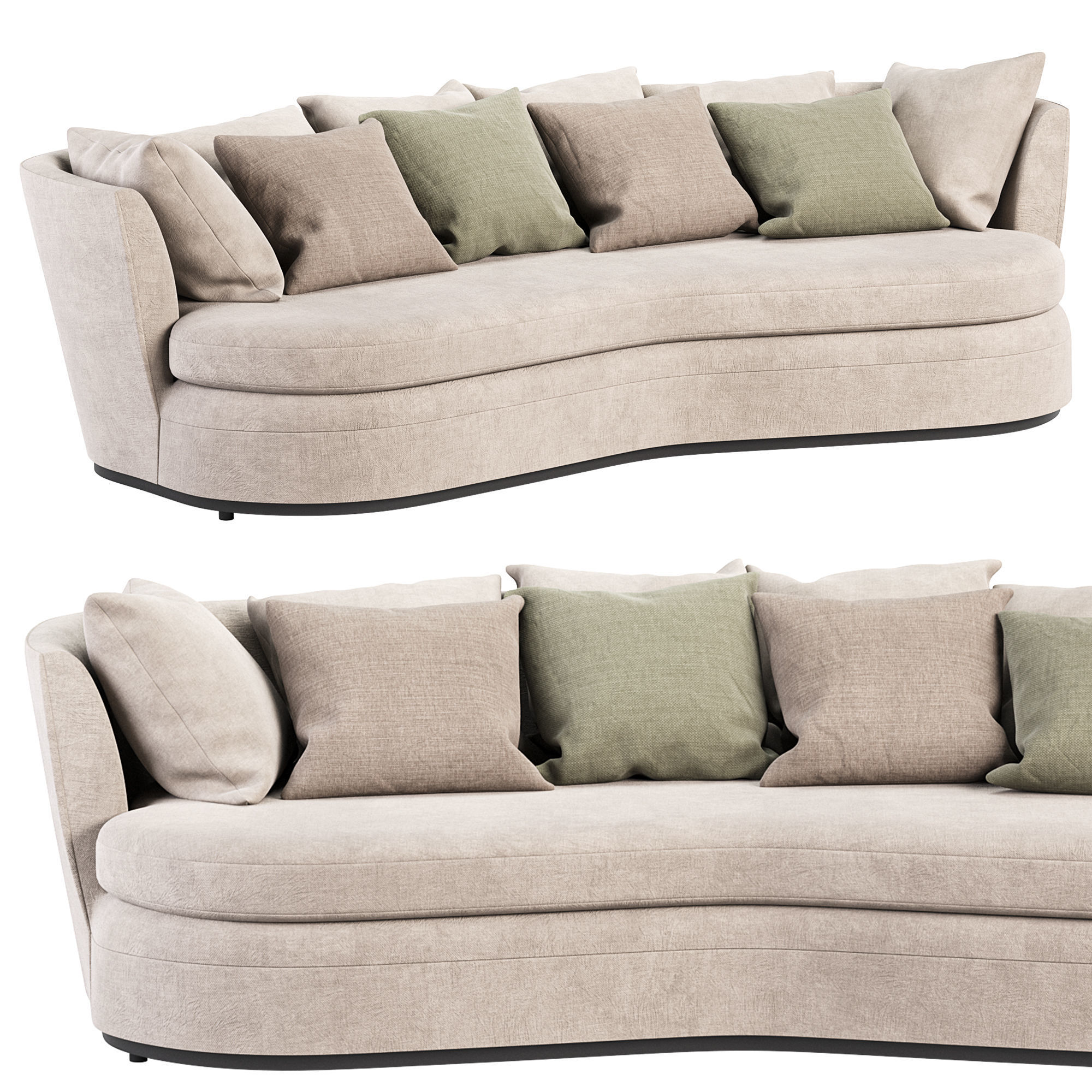 APOLLO MAXALTO SOFA Low-poly 3D model_1