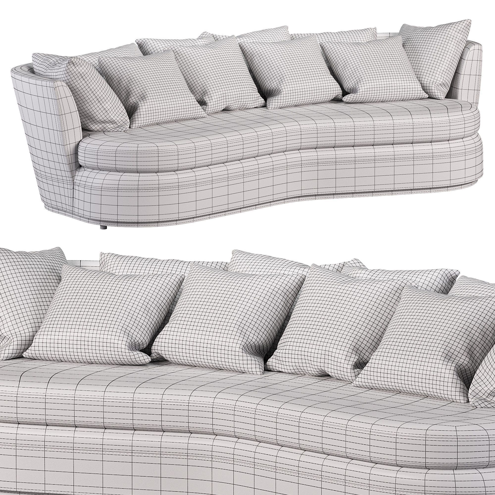 APOLLO MAXALTO SOFA Low-poly 3D model_4