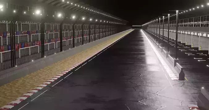 Asset Race Track  Low-poly 3D model