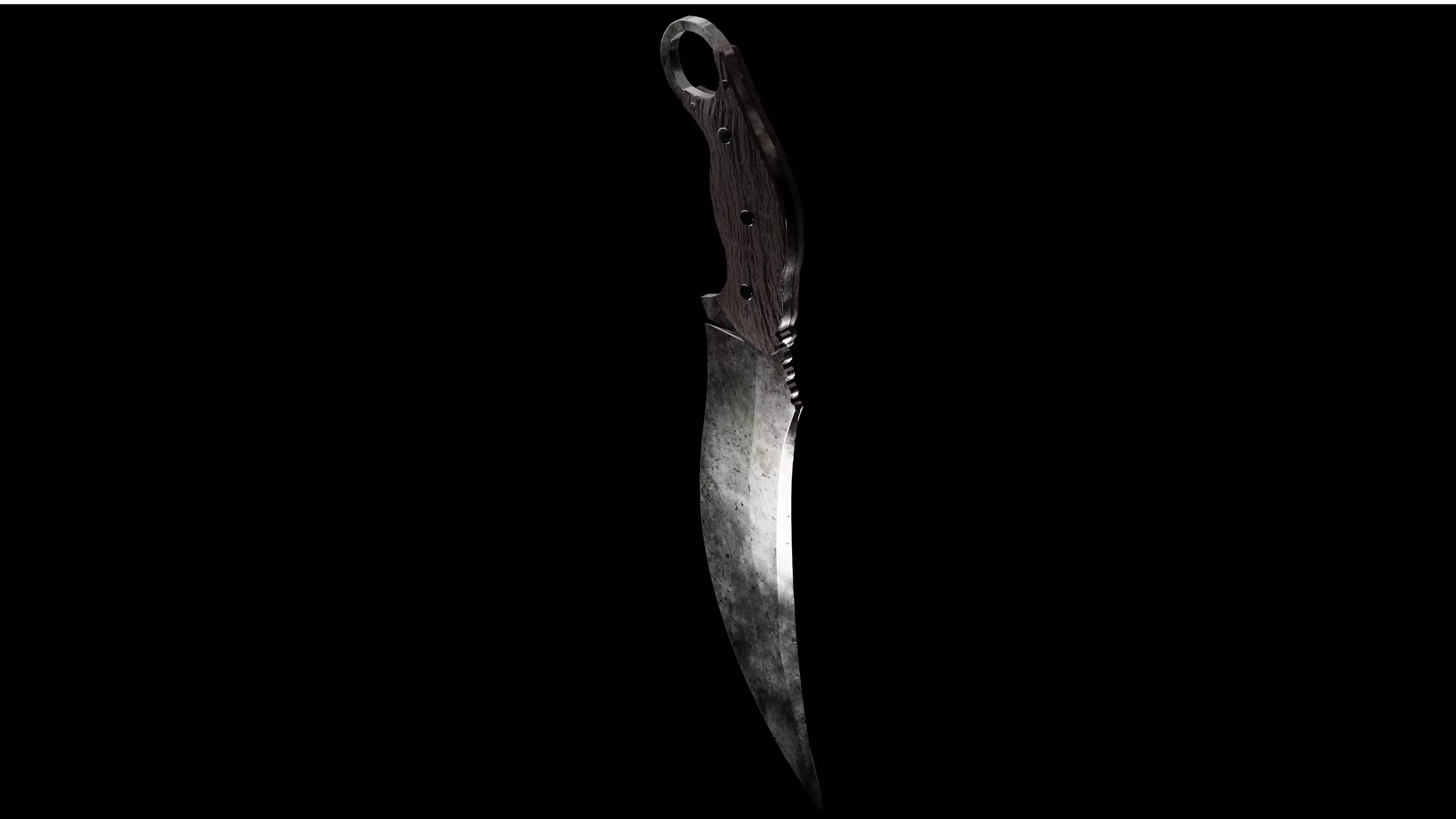 combat Knife for quick draw Low-poly 3D model