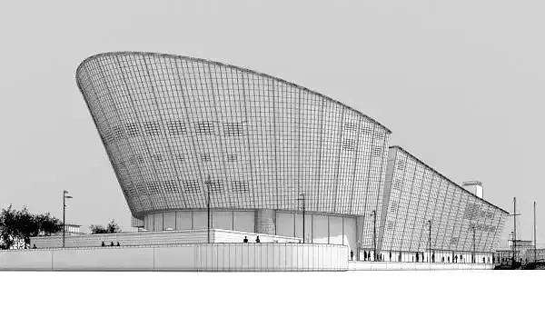 Modern Stadium In A City