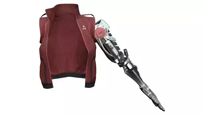 Robotic Arm Sleeveless Vest Female Jacket Low-poly 3D model