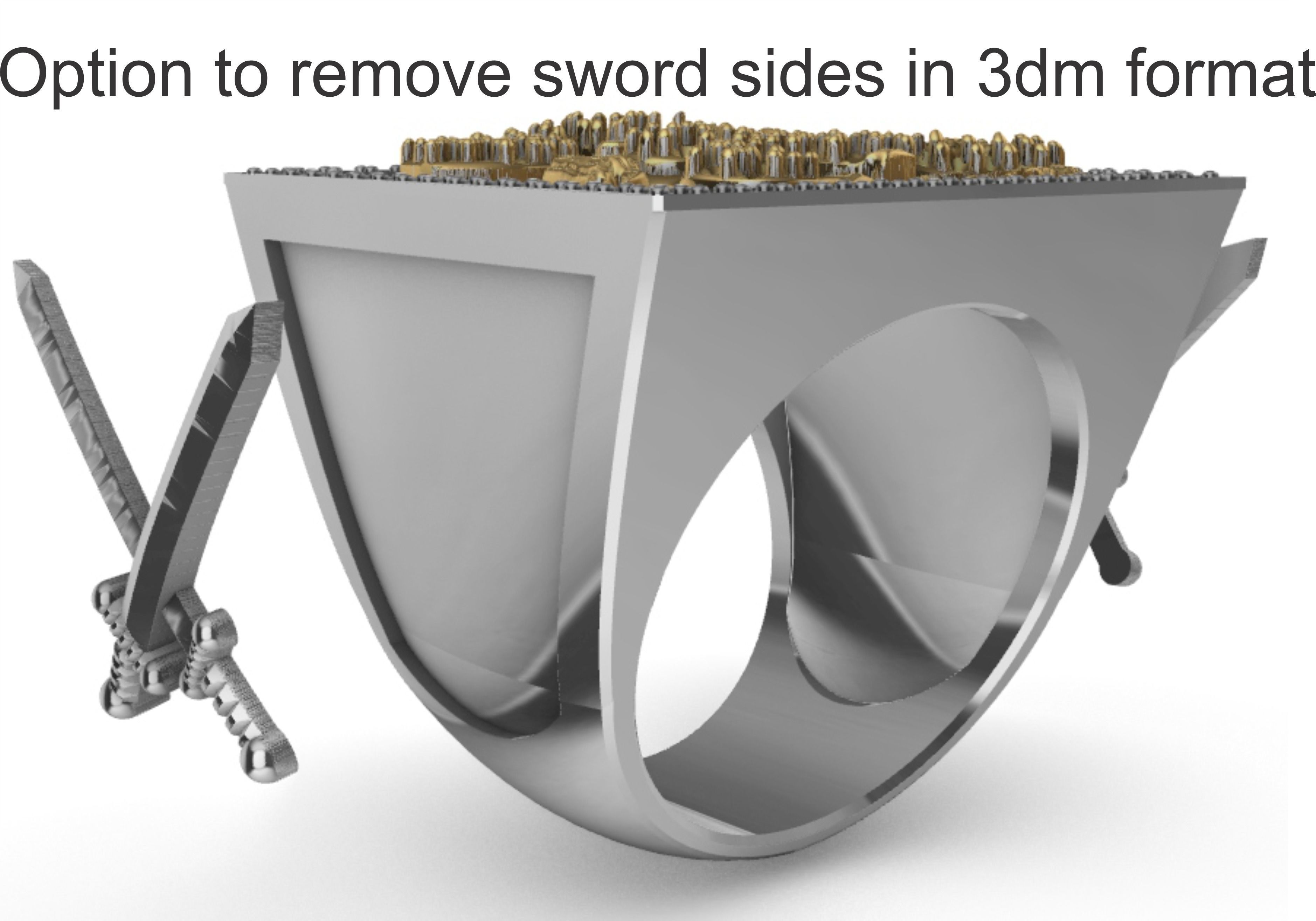 Saint George Ring with Brilhants - Sao Jorge 3D print model_11