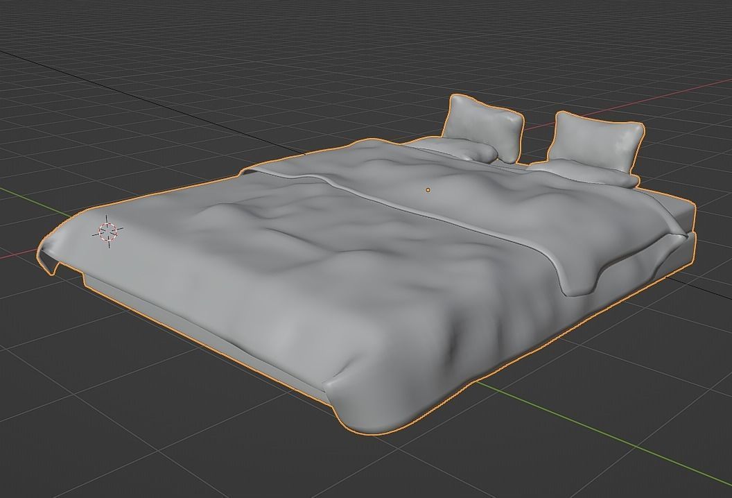 Modern Bed 3D model_4