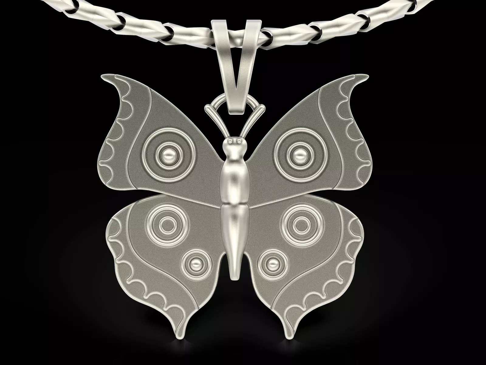 fantasy Butterfly fashion pendant gold silver print 3D print model