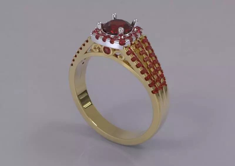 Ring Ruby 3D print model_0