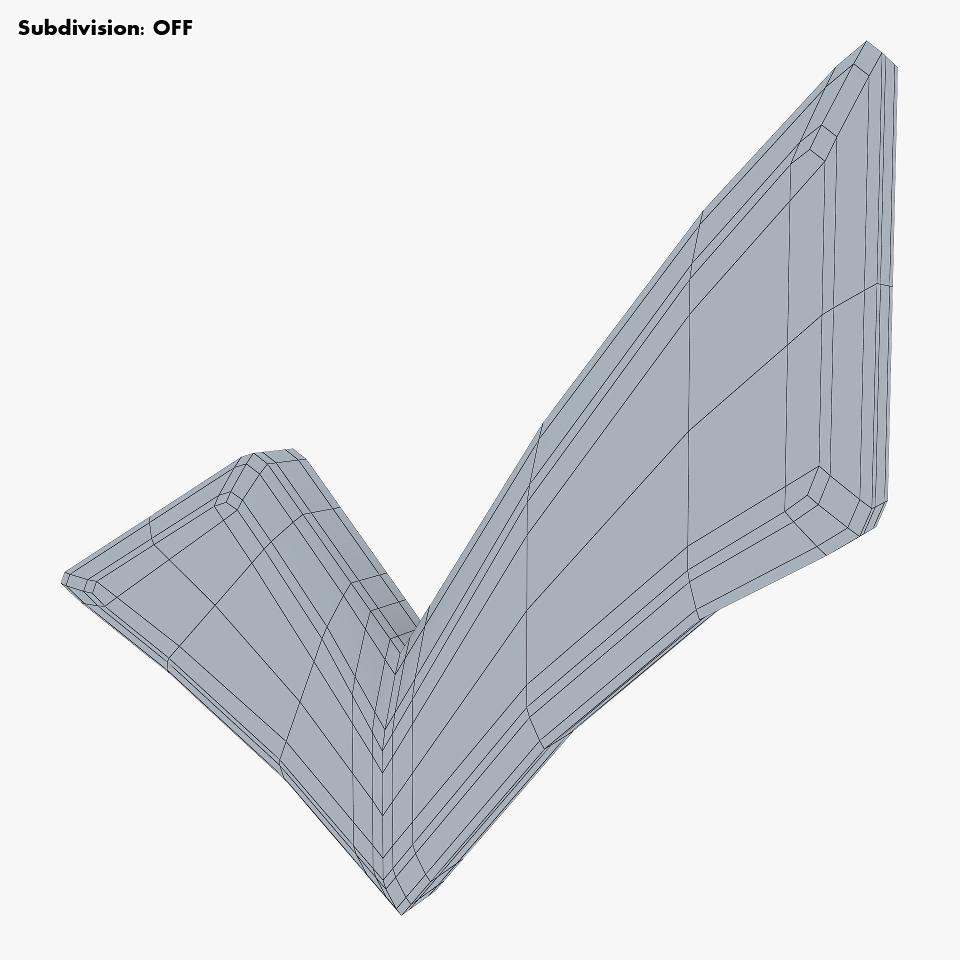 Check Mark v 1 3D model_7