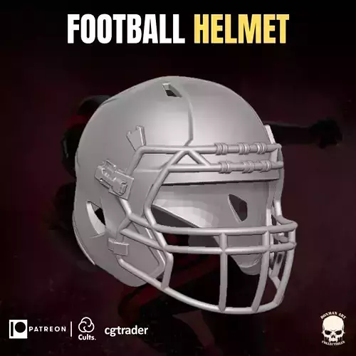 American Football Helmet 3D printable file for Action Figures 3D print model