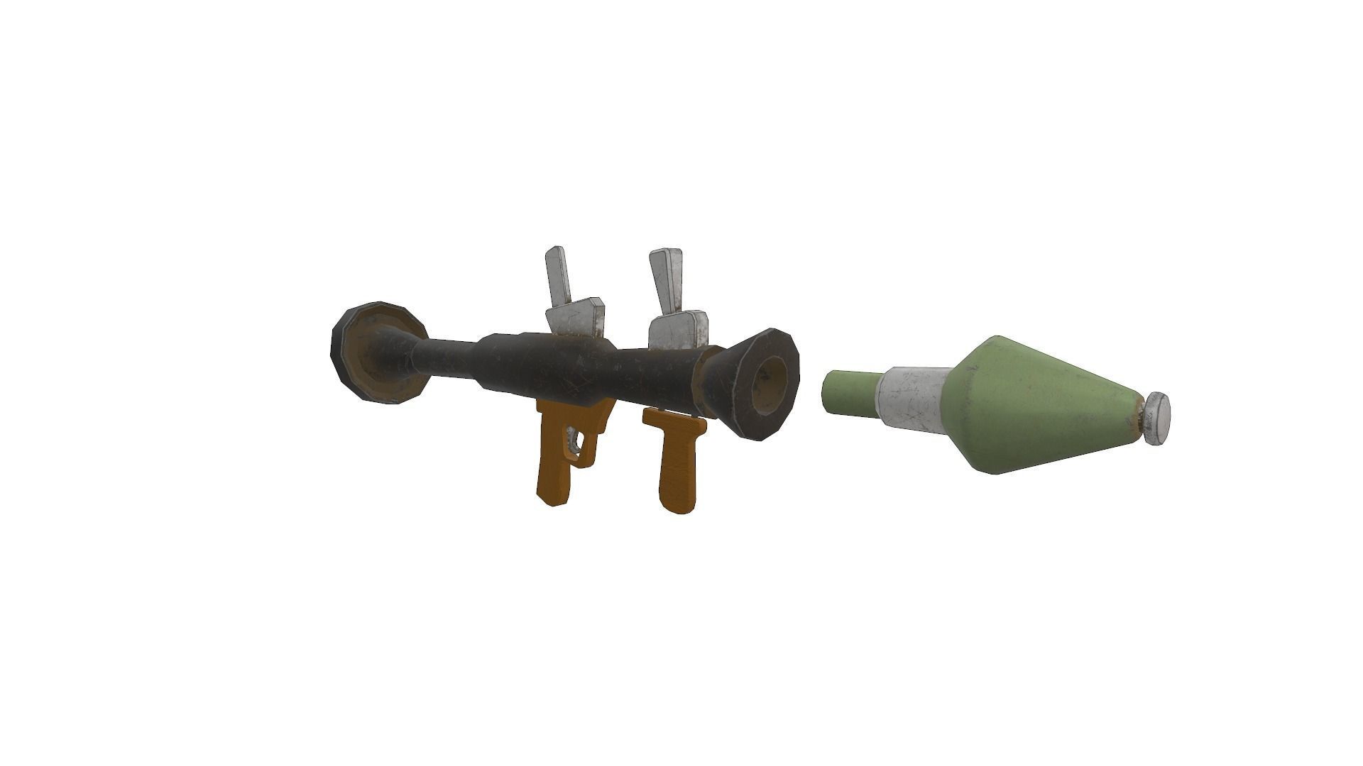 Low Poly Gun Pack Low-poly 3D model_32