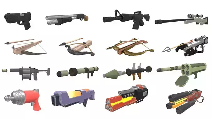 Low Poly Gun Pack