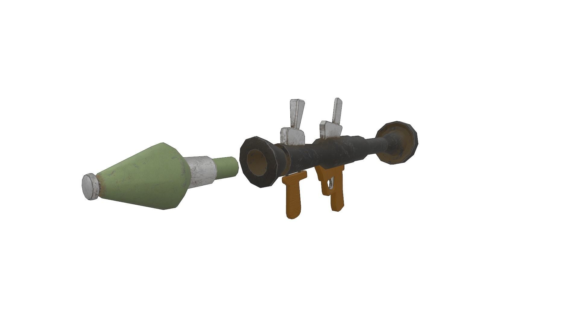 Low Poly Gun Pack Low-poly 3D model_31