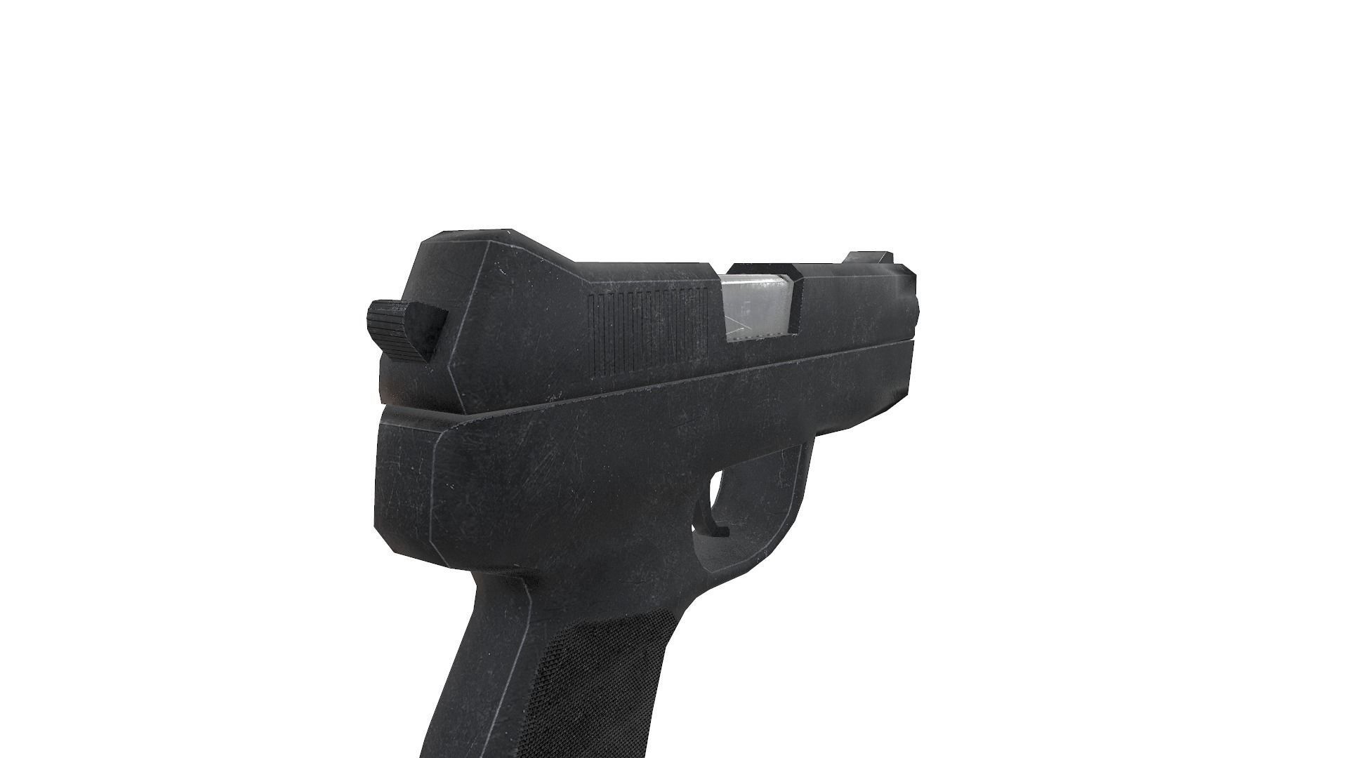 Low Poly Gun Pack Low-poly 3D model_3