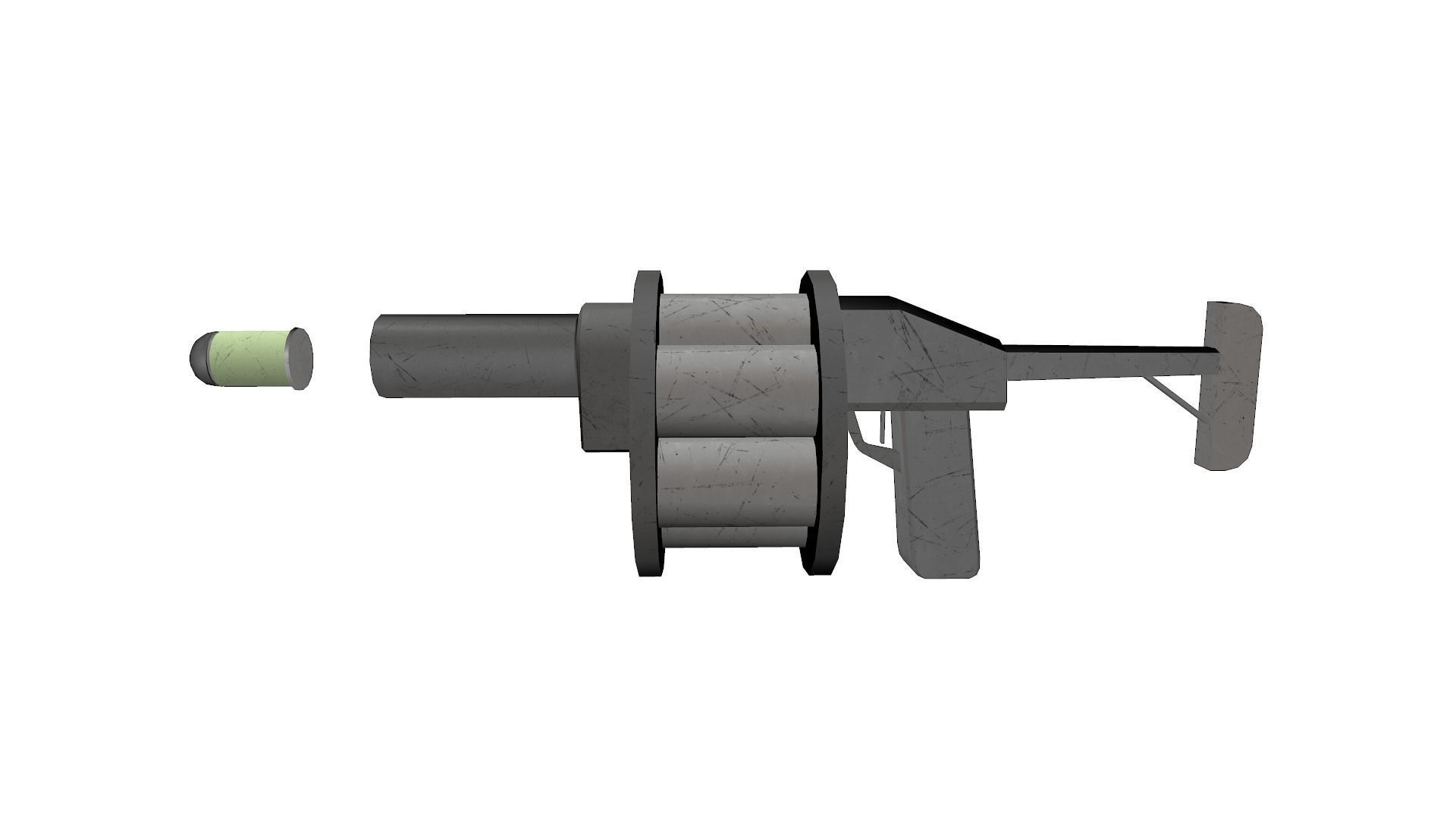 Low Poly Gun Pack Low-poly 3D model_25