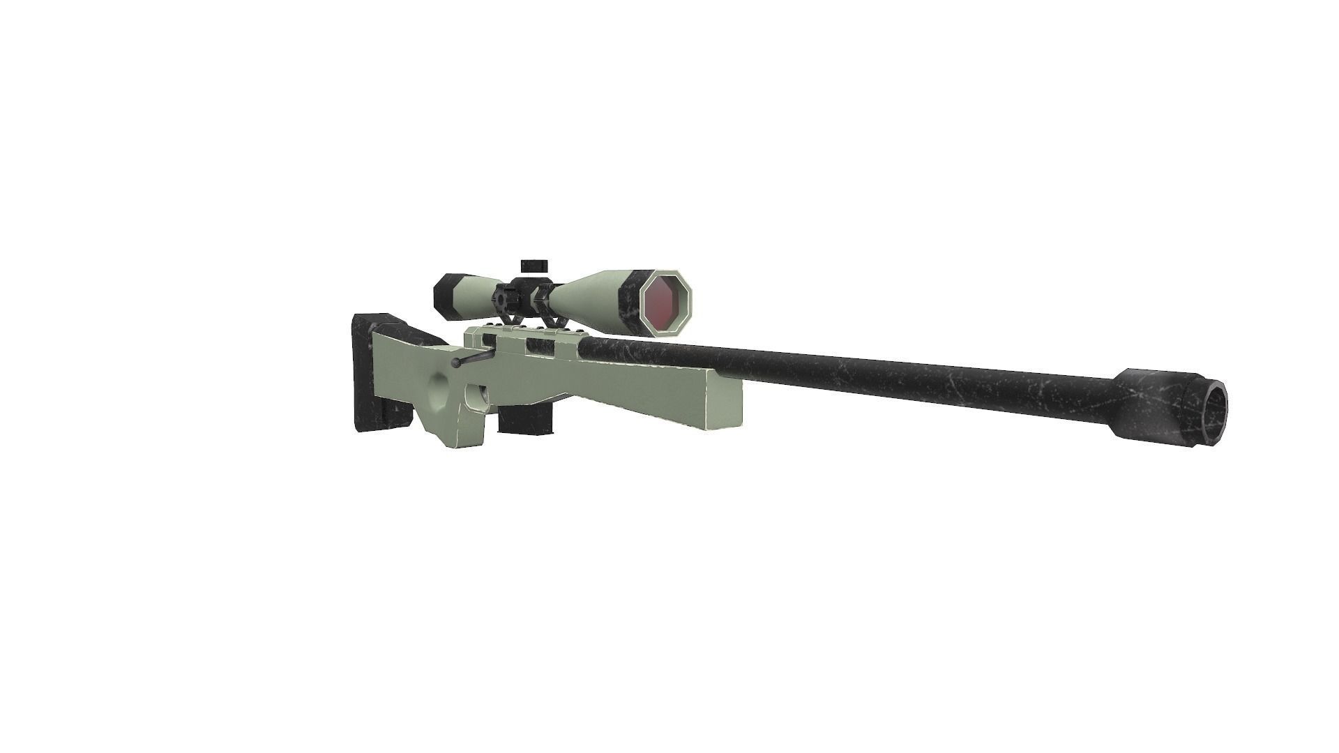 Low Poly Gun Pack Low-poly 3D model_11