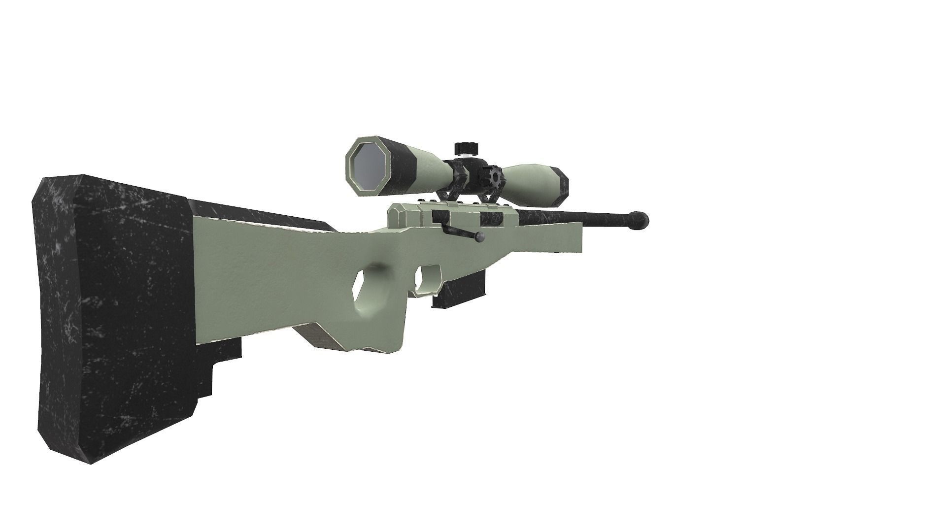 Low Poly Gun Pack Low-poly 3D model_12