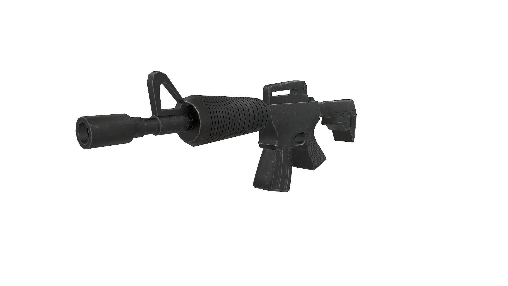 Low Poly Gun Pack Low-poly 3D model_7