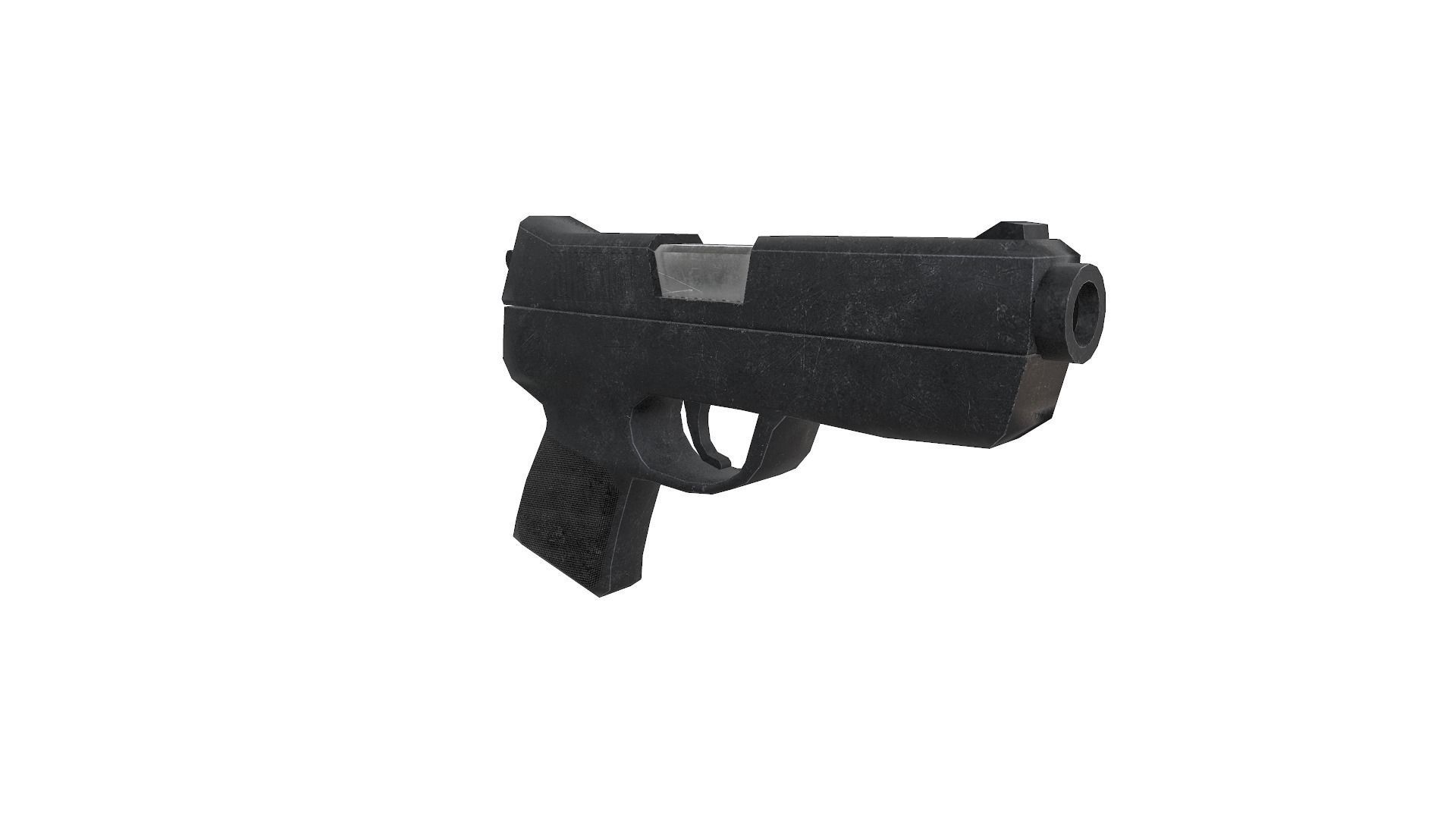Low Poly Gun Pack Low-poly 3D model_2