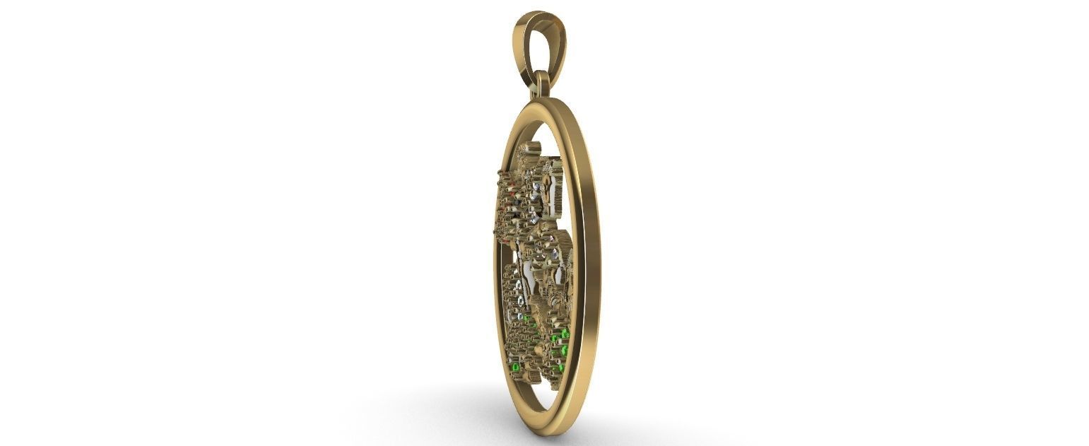 Saint George - Sao Jorge - with gems 3D print model_16