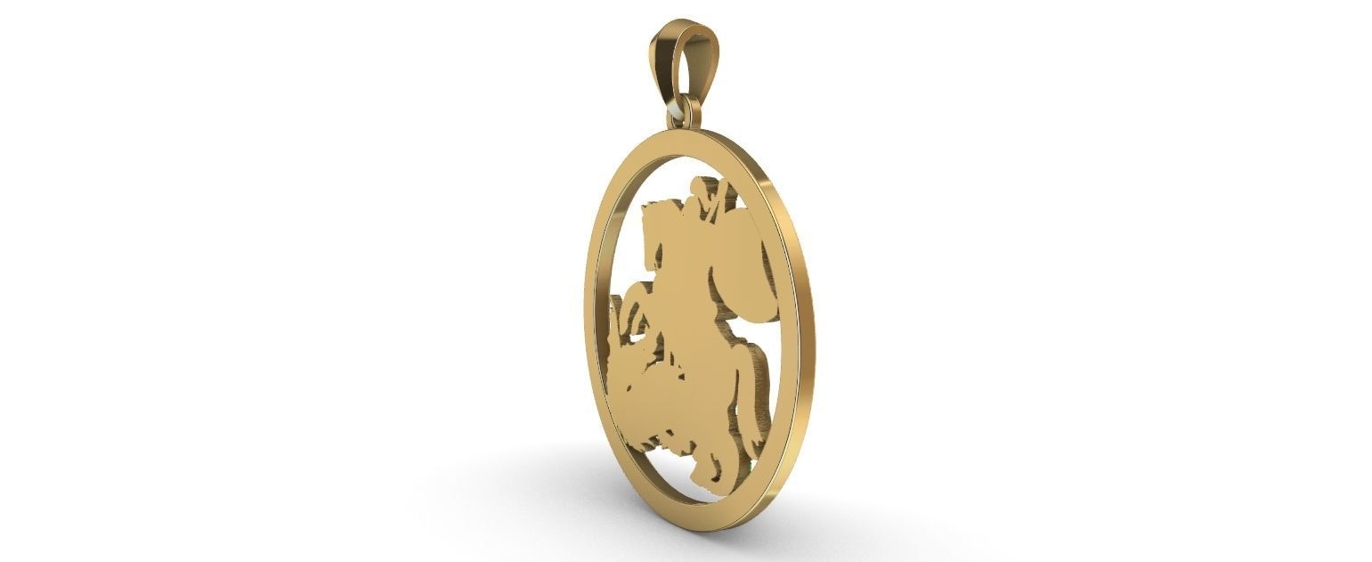 Saint George - Sao Jorge - with gems 3D print model_19