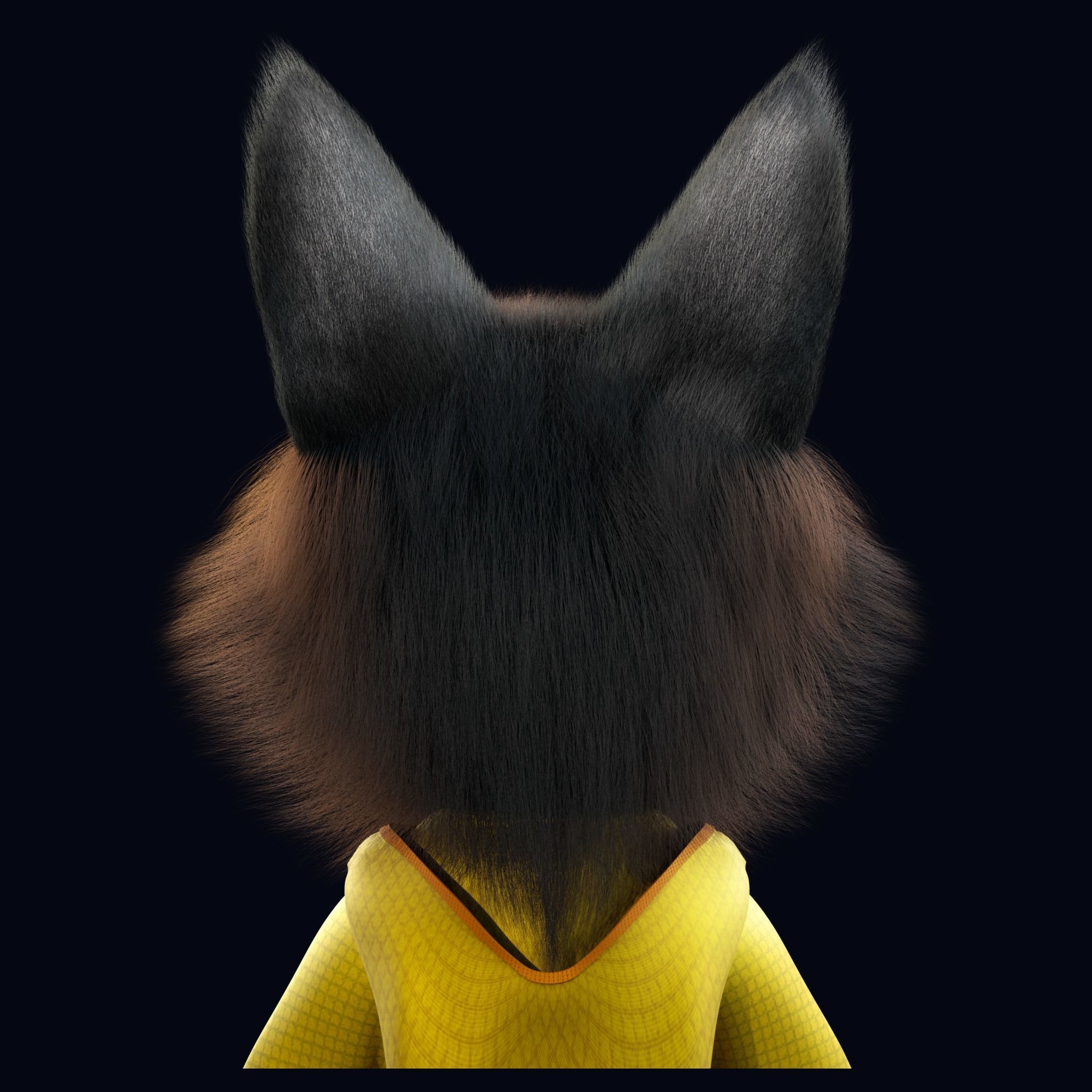 Cartoon Young Wolf Rigged 3D model_17