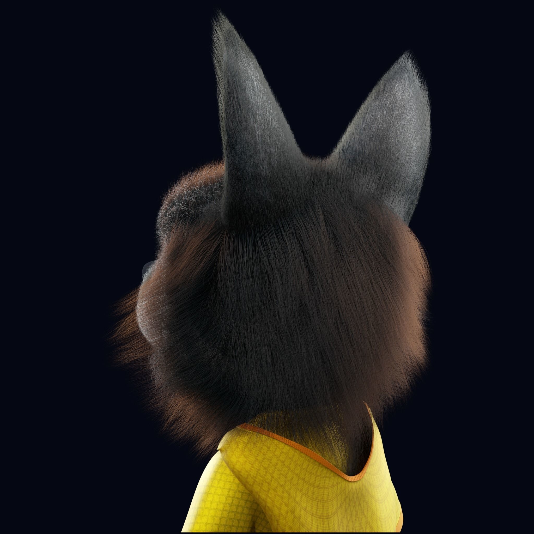Cartoon Young Wolf Rigged 3D model_18