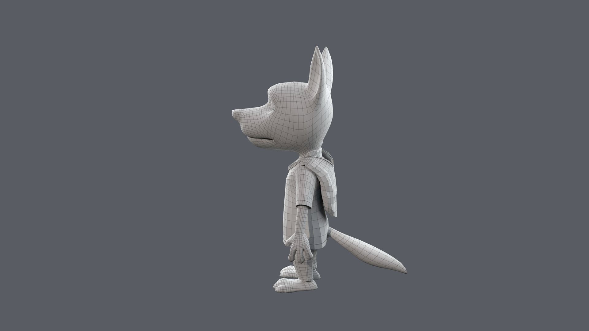 Cartoon Young Wolf Rigged 3D model_27