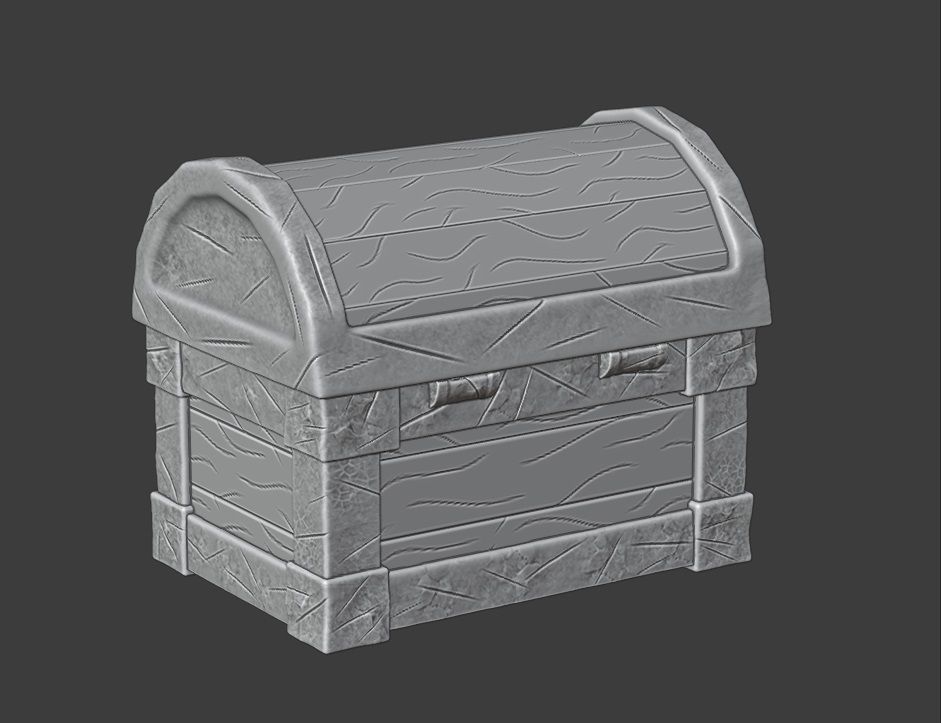 treasure chest 3D model 3D printable | CGTrader