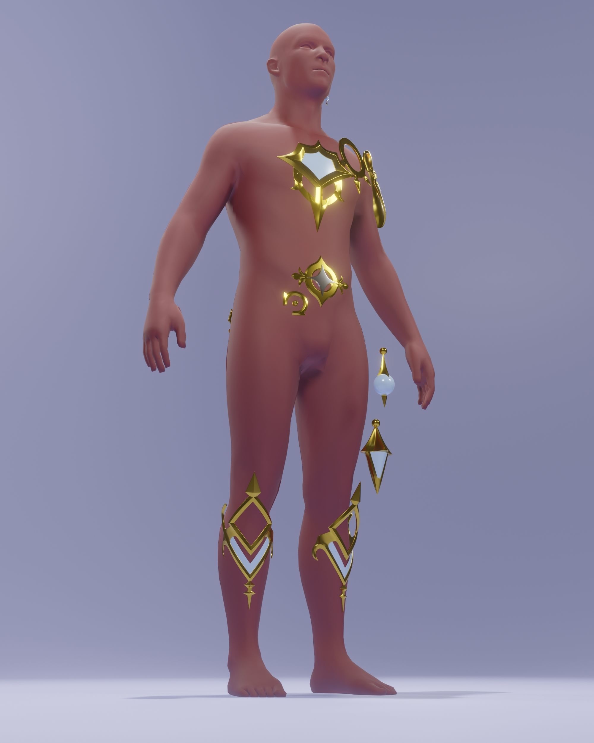 Genshin Impact Aether Cosplay Set 3D print model_3