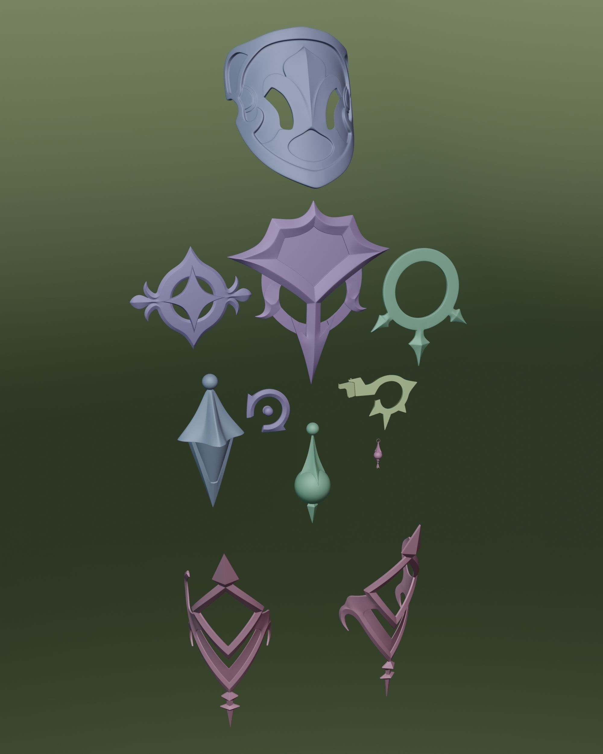 Genshin Impact Aether Cosplay Set 3D print model_17