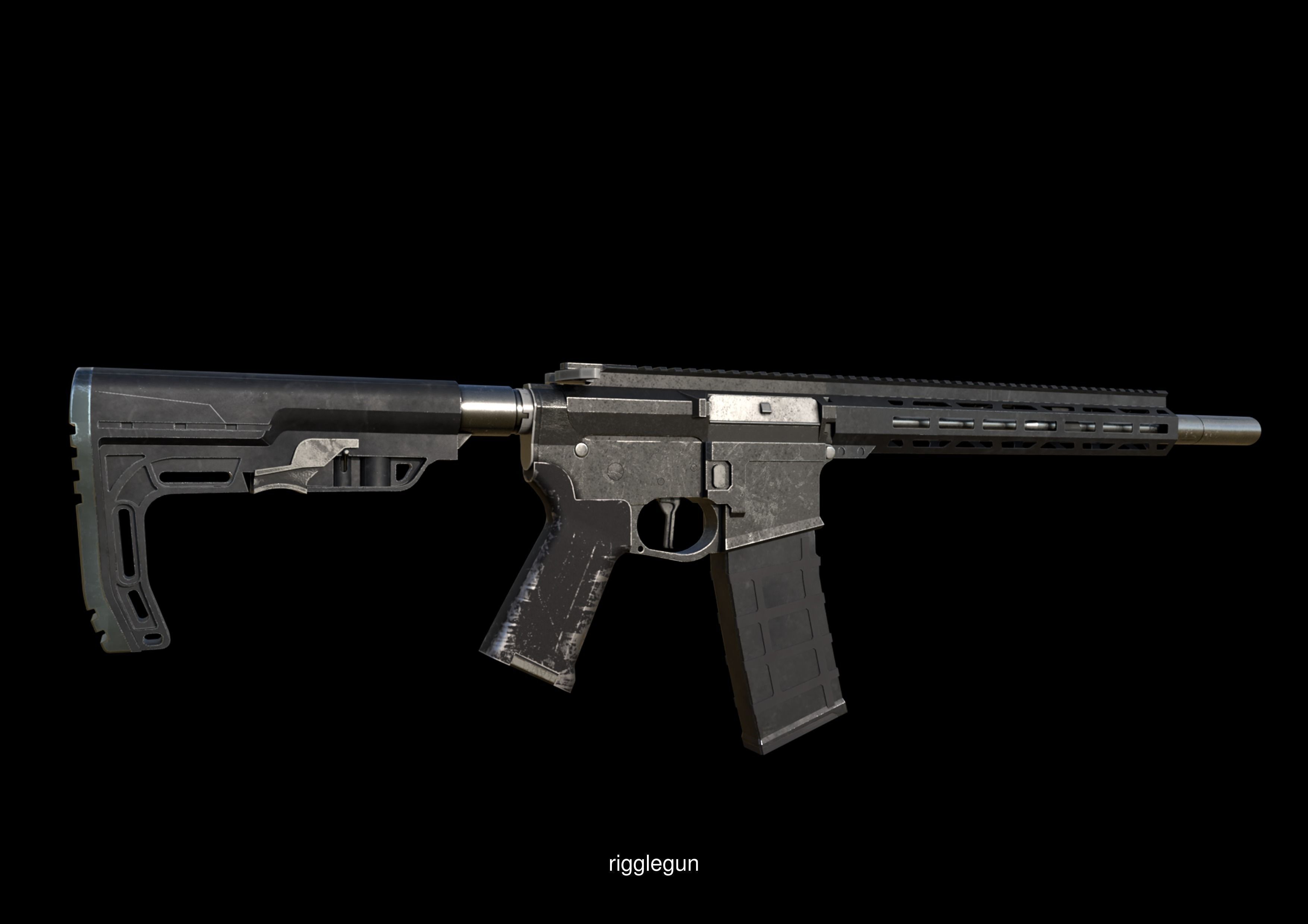 low poly desk with glass top 3D Model Collection_2