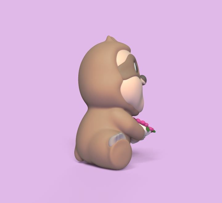 Sloth Bouquet 3D print model_2