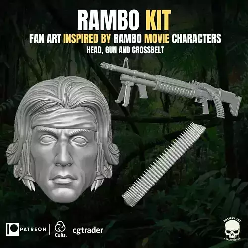 Rambo Kit For Action Figures