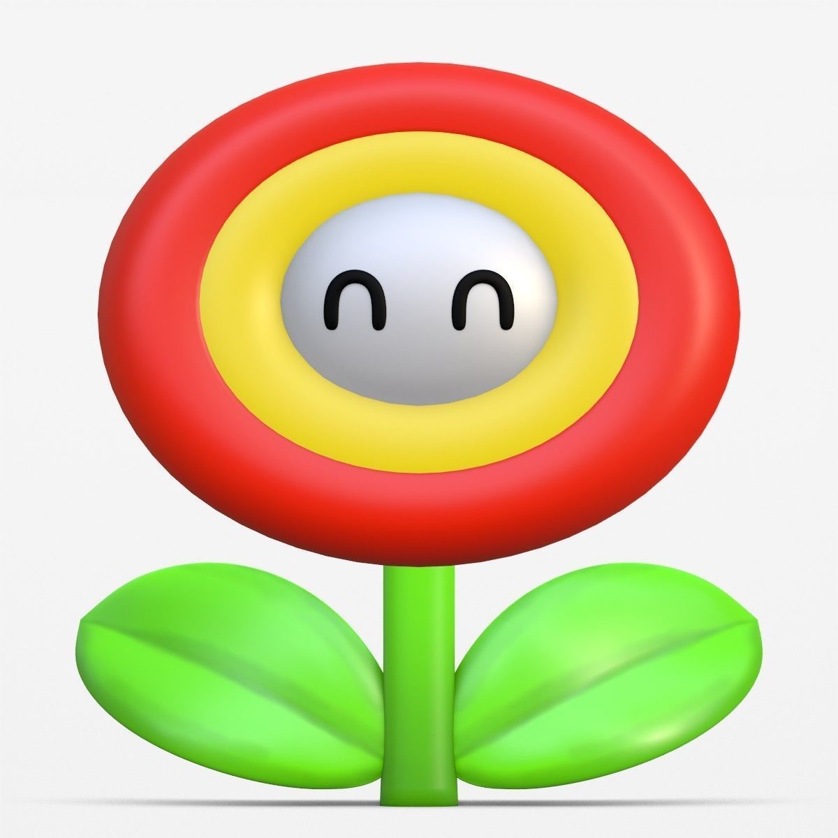 Fire Flower Low-poly 3D model_4