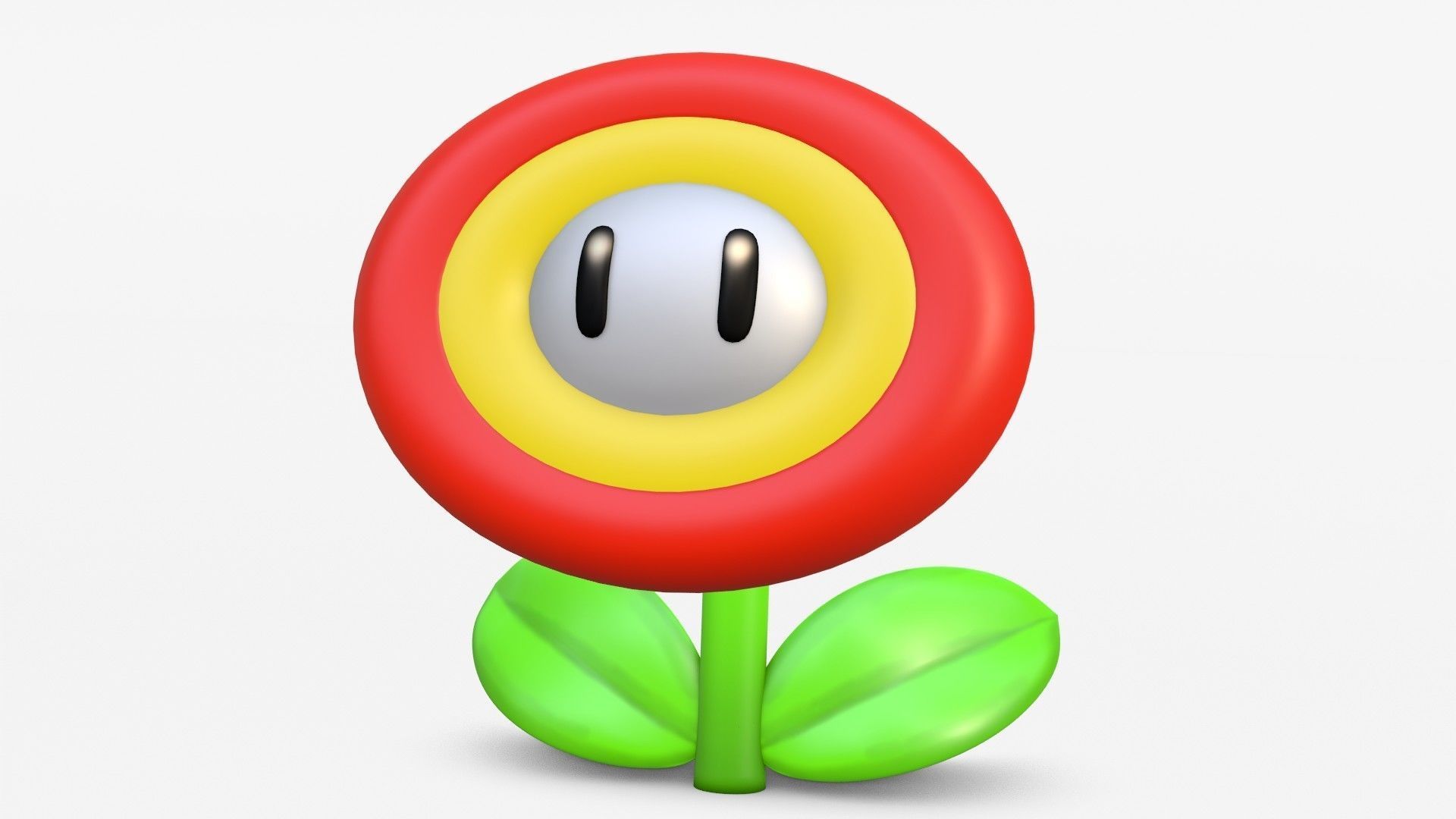 Fire Flower Low-poly 3D model_2