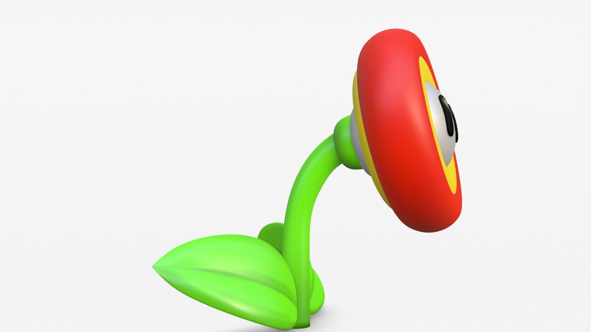 Fire Flower Low-poly 3D model_6